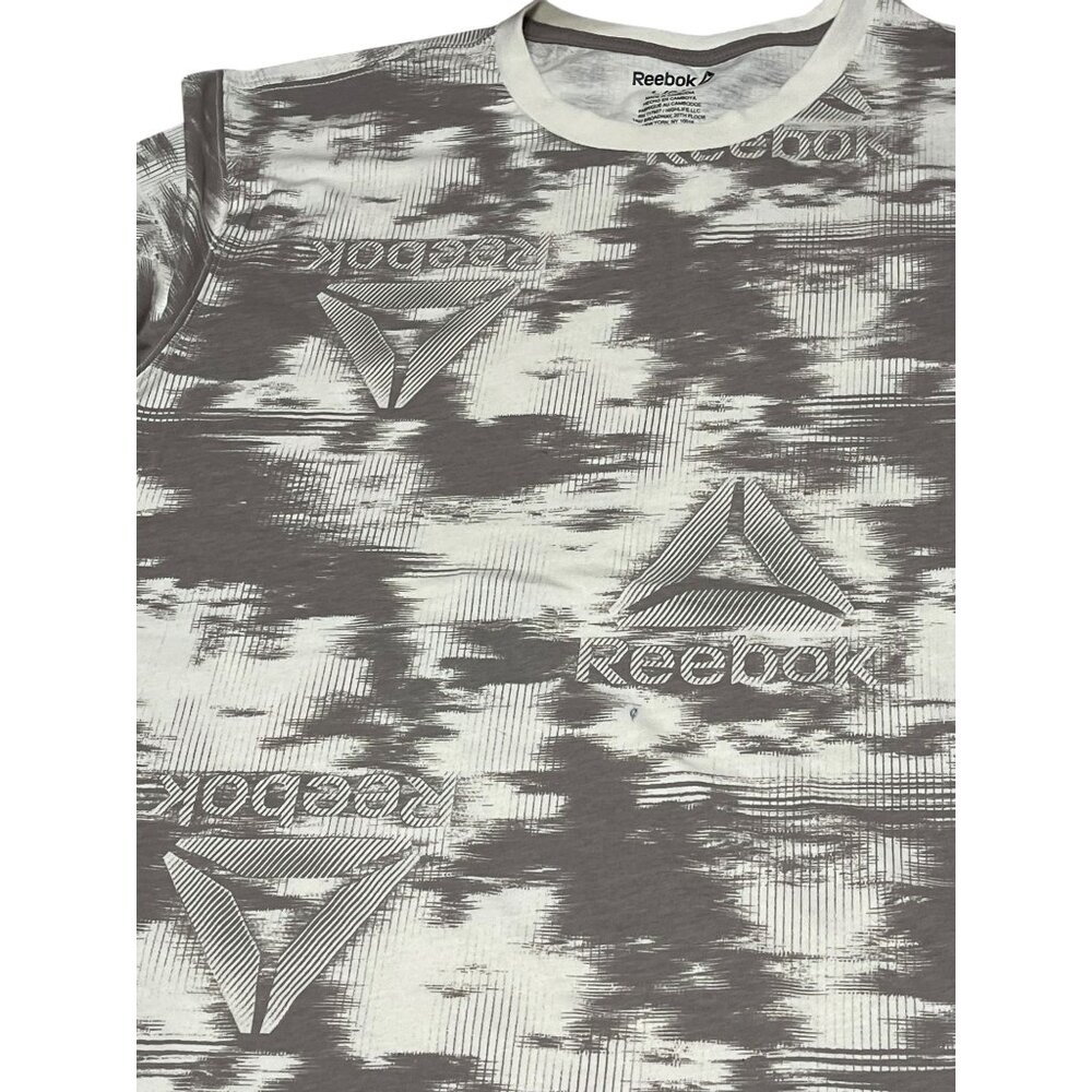 Reebok Mens Classic Graphic T-Shirt Beige/Gray L Cotton Blend - Picture 8 of 15
